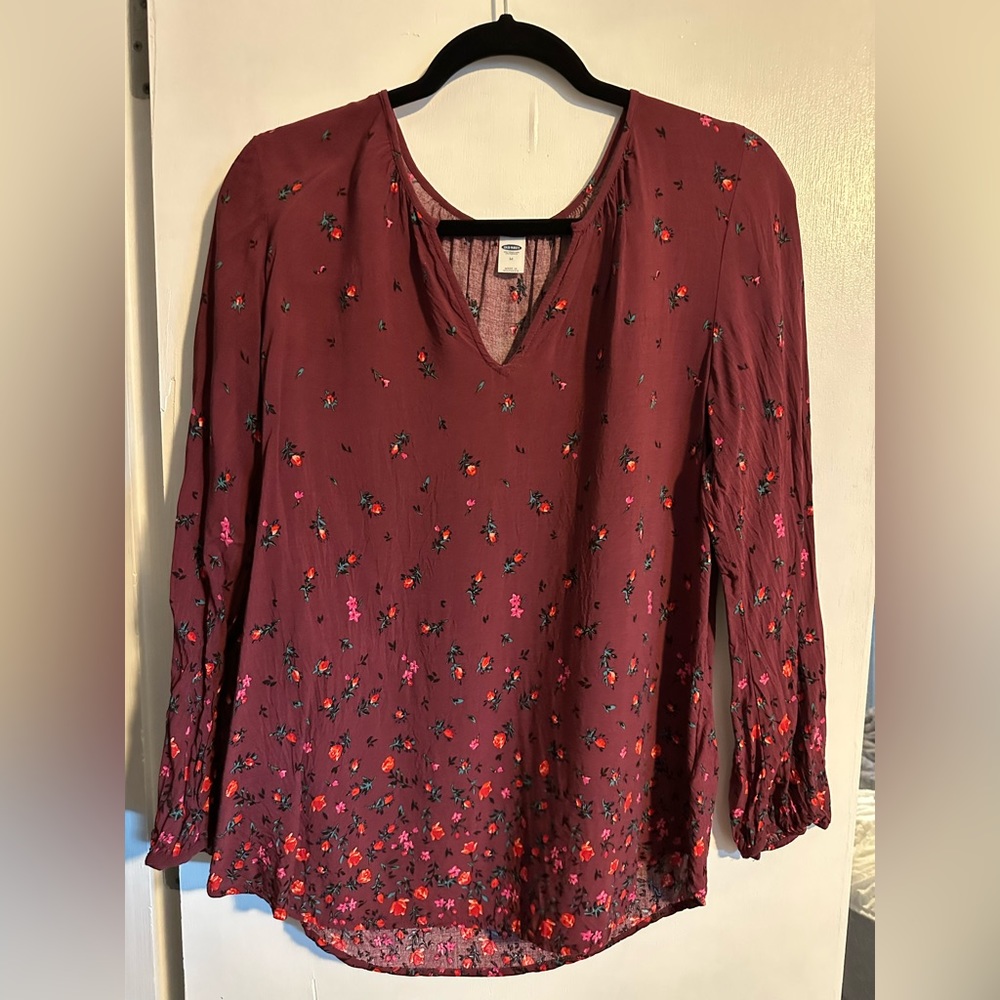 Purple/eggplant floral Old Navy top